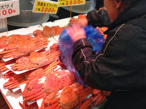 Crab on New Year's Eve? Salmon? (No. 1) New Year's Eve with the Yukino family crabs.